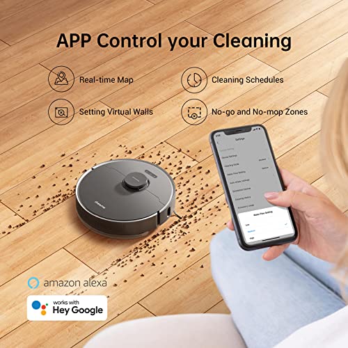 Dreametech Z10 Pro Robot Vacuum and Mop with 3D Obstacle Avoidance, Self Emptying for up to 65 Days, 4000 Pa Suction Power & Smart Mapping, Wi-Fi Connected, Compatible with Alexa