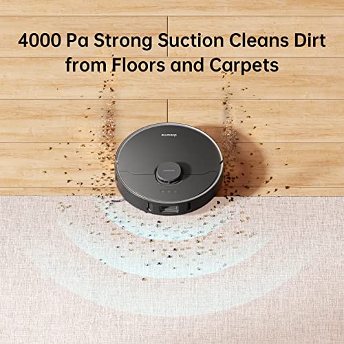 Dreametech Z10 Pro Robot Vacuum and Mop with 3D Obstacle Avoidance, Self Emptying for up to 65 Days, 4000 Pa Suction Power & Smart Mapping, Wi-Fi Connected, Compatible with Alexa