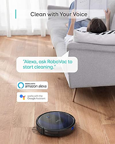 Eufy BoostIQ RoboVac 15C MAX, Wi-Fi Connected, Super-Thin, 2000Pa Suction, Quiet, Self-Charging Robotic Vacuum Cleaner, Cleans Hard Floors to Medium-Pile Carpets, Black (Renewed)