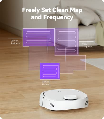 NARWAL T10 Mop Robot, 4-in-1 Robot Vacuum and Mop with Self Cleaning Station, Self Washing and Drying Robot Mop with LiDAR Navigation, Smart Mapping, 2 Suction Mode for Hard Floor and Pet Hair, White