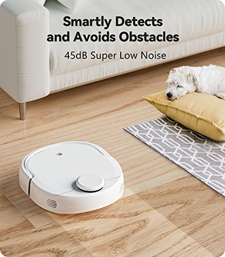 NARWAL T10 Mop Robot, 4-in-1 Robot Vacuum and Mop with Self Cleaning Station, Self Washing and Drying Robot Mop with LiDAR Navigation, Smart Mapping, 2 Suction Mode for Hard Floor and Pet Hair, White