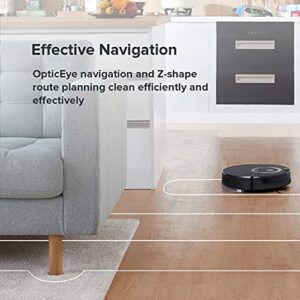 roborock E5 Mop Robot Vacuum and Mop, Self-Charging Robotic Vacuum Cleaner, 2500Pa Strong Suction, Wi-Fi Connected, APP Control, Works with Alexa, Ideal for Pet Hair, Carpets, Hard Floors (Black)