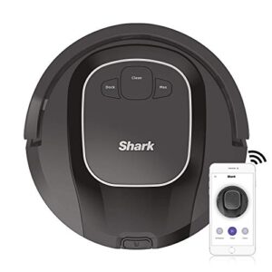 shark ion r87, wi-fi connected with powerful suction, multi-surface brushroll and voice control with alexa robot vacuum (rv871), 0.6 qt, black (renewed)