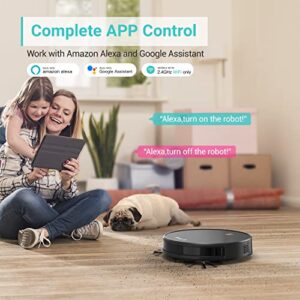 Lefant Robot Vacuum and Mop, Robotic Vacuum Cleaner with 3200Pa Suction, Smart Navigation, 150 Mins Runtime, Works with Alexa and Google Assistant, Self-Charging, Ideal for Pet Hair,Floor,Carpet（U180）