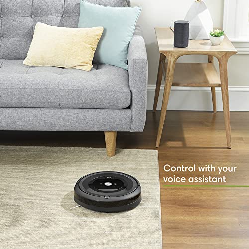 iRobot Roomba E5 (5150) Robot Vacuum - Wi-Fi Connected, Works with Alexa, Ideal for Pet Hair, Carpets, Hard, Self-Charging Robotic Vacuum, Black (Renewed)