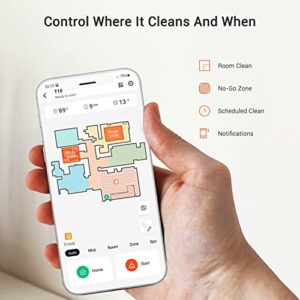Ultenic T10 Robot Vacuum Self Emptying, Robot Vacuum and Mop Combo, 60-Day Capacity, LiDAR Navigation, 3000Pa Strong Suction, APP & Remote & Alexa Control, Ideal for Pet Hair, Hard Floor and Carpet
