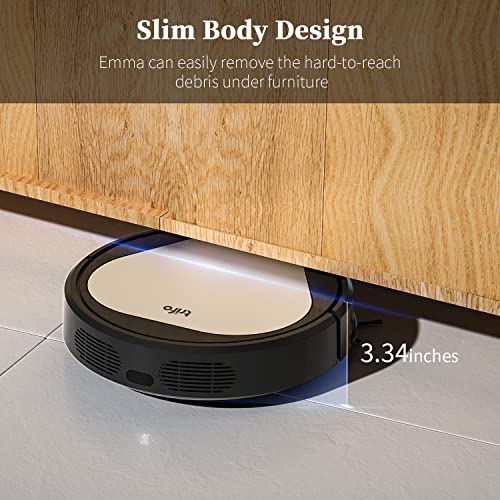 Trifo Robot Vacuum Cleaner, Emma Pet Model, 4000Pa Suction Power, 110min Runtime, Hair-Free Extractor Brush, Self-Charging & 2.4GHz WiFi, Edge Cleaning, Anti-Fall Sensors, Ideal for Pets