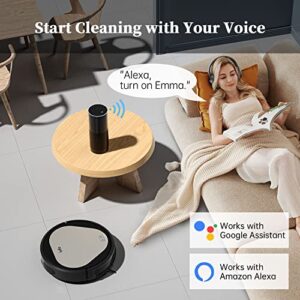 Trifo Robot Vacuum Cleaner, Emma Pet Model, 4000Pa Suction Power, 110min Runtime, Hair-Free Extractor Brush, Self-Charging & 2.4GHz WiFi, Edge Cleaning, Anti-Fall Sensors, Ideal for Pets