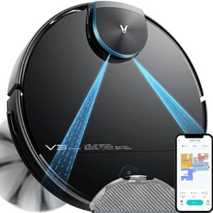 viomi v3 max robot vacuum and mop combo with smart mapping technology, 2700pa robot vacuum cleaner work 300mins with alexa/google, lidar navigation robotic vacuums cleaner for pet hair, carpets,floor