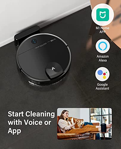 VIOMI V3 Max Robot Vacuum and Mop Combo with Smart Mapping Technology, 2700Pa Robot Vacuum Cleaner Work 300mins with Alexa/Google, Lidar Navigation Robotic Vacuums Cleaner for Pet Hair, Carpets,Floor