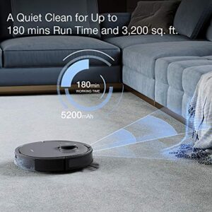 Ecovacs Deebot T8 Robot Vacuum and Mop Cleaner, Precise Laser Navigation, Multi-floor Mapping, Intelligent Object Avoidance, Full-customize clean, No-go and No-mop Zones, Auto-empty Station Compatible