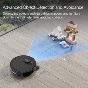 Ecovacs Deebot T8 Robot Vacuum and Mop Cleaner, Precise Laser Navigation, Multi-floor Mapping, Intelligent Object Avoidance, Full-customize clean, No-go and No-mop Zones, Auto-empty Station Compatible