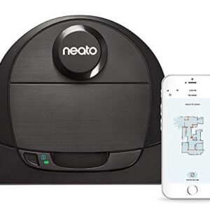 Neato Robotics D6 Connected Laser Guided Robot Vacuum for Pet Hair, Works with Amazon Alexa, Black