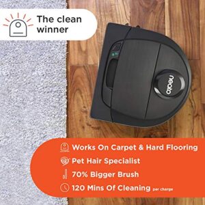 Neato Robotics D6 Connected Laser Guided Robot Vacuum for Pet Hair, Works with Amazon Alexa, Black