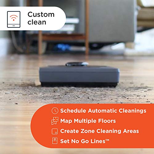 Neato Robotics D6 Connected Laser Guided Robot Vacuum for Pet Hair, Works with Amazon Alexa, Black