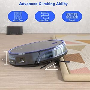 OKP K7 Robot Vacuum Cleaner, Strong Suction, 120Mins Runtime Robotic Vacuums, 4 Cleaning Modes, Works with Alexa/APP/WiFi, Automatic Vacuum Cleaner Robot for Hard Wood Floors and Low Pile Carpets