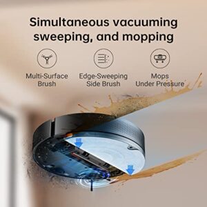 Dreametech L10 Pro Robot Vacuum Cleaner with Dual-Line LiDAR Navigation, 3D Obstacle Avoidance, 4000Pa Suction Multi-Level Mapping, Compatible with Alexa/App, Ideal for Pet Hair, Carpet, Hard Floors