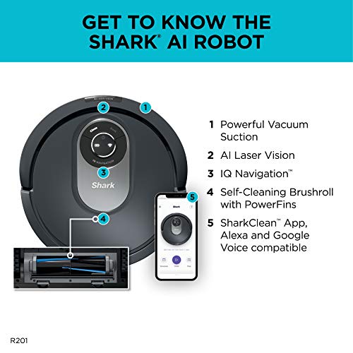 Shark AI Robot Vacuum, Black/Silver (RV2001)