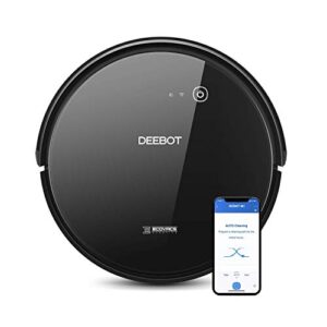 ecovacs deebot 661 convertible vacuuming or mopping robotic vacuum cleaner with max power suction, upto 110 min runtime, hard floors and carpets, app controls, self-charging, quiet (renewed)