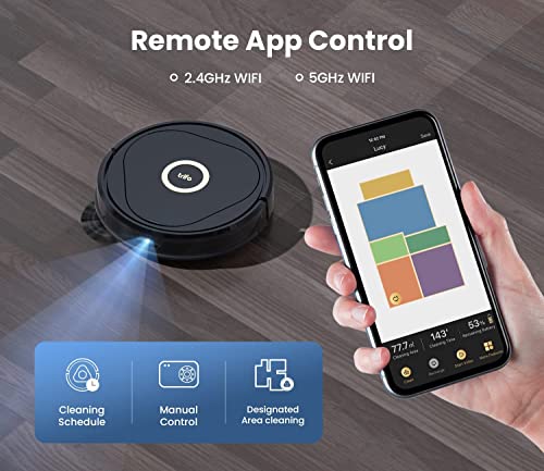 Trifo Robot Vacuum with 4000Pa Suction, Visual SLAM Navigation, Multi-Level Mapping, Wi-Fi Compatible with Alexa, Robotic Vacuum Good for Pet Hair, Carpet and Hard Floors (Pet Version)