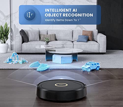 Trifo Robot Vacuum with 4000Pa Suction, Visual SLAM Navigation, Multi-Level Mapping, Wi-Fi Compatible with Alexa, Robotic Vacuum Good for Pet Hair, Carpet and Hard Floors (Pet Version)