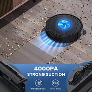 Trifo Robot Vacuum with 4000Pa Suction, Visual SLAM Navigation, Multi-Level Mapping, Wi-Fi Compatible with Alexa, Robotic Vacuum Good for Pet Hair, Carpet and Hard Floors (Pet Version)