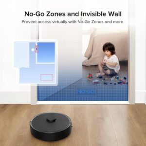 roborock S4 Max Robot Vacuum with Lidar Navigation, 2000Pa Strong Suction, Multi-Level Mapping, No-go Zones, Ideal for Carpets and Pets Robotic Vacuum