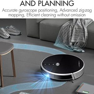 Liectroux C30B Robot Vacuum Cleaner, Smart Dynamic Navigation, Super Smart Partition, with Memory, WiFi App Control, 5000Pa Strong Suction, Smart Wet Mopping, Works with Alexa and Google Assistant