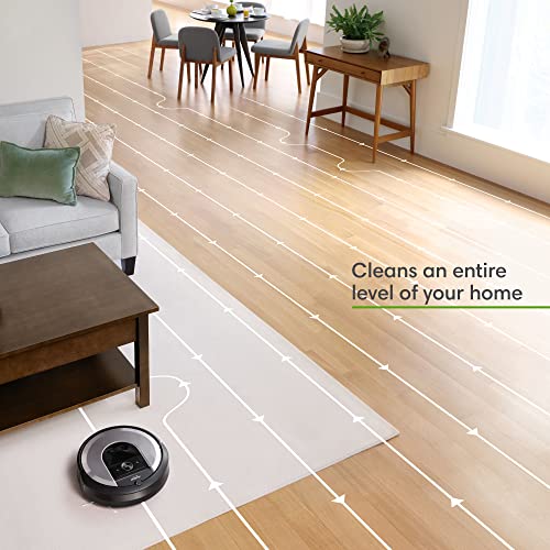 iRobot Roomba i6+ (6550) Robot Vacuum with Automatic Dirt Disposal-Empties Itself, Traps Allergens, Wi-Fi Connected Mapping, Compatible with Alexa, Ideal for Pet Hair, Carpets, Light Silver (Renewed)