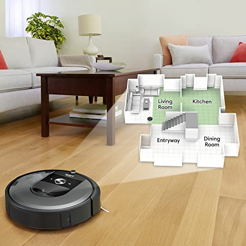 iRobot Roomba i6+ (6550) Robot Vacuum with Automatic Dirt Disposal-Empties Itself, Traps Allergens, Wi-Fi Connected Mapping, Compatible with Alexa, Ideal for Pet Hair, Carpets, Light Silver (Renewed)