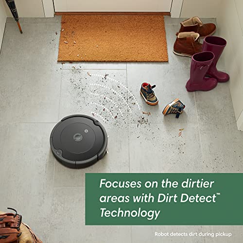 iRobot Roomba 692 Robot Vacuum-Wi-Fi Connectivity, Compatible with Alexa, Good for Pet Hair, Carpets, Hard Floors, Self-Charging, Charcoal Grey (Renewed)