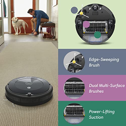 iRobot Roomba 692 Robot Vacuum-Wi-Fi Connectivity, Compatible with Alexa, Good for Pet Hair, Carpets, Hard Floors, Self-Charging, Charcoal Grey (Renewed)