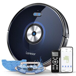 laresar robot vacuum and mop, grande 1 robotic vacuum cleaner 2700pa suction with smart dynamic navigation, self-charging, app control, works with alexa, ultra-slim, ideal for pet hair and carpets
