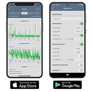 SensorPush HT1 Wireless Thermometer/Hygrometer for iPhone/Android. USA Developed and Supported Humidity/Temperature/Dewpoint/VPD Monitor/Logger. Indoor/Outdoor Smart Sensor with Alerts