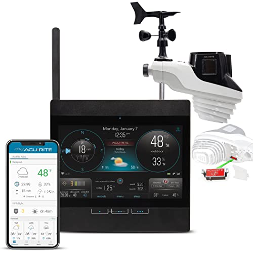 AcuRite Atlas Professional Weather Station with Direct-to-Wi-Fi HD Display, Lightning Detection, Built-In Barometer, and Temperature, Humidity, Wind Speed/Direction and Rainfall Measurements (01001M)