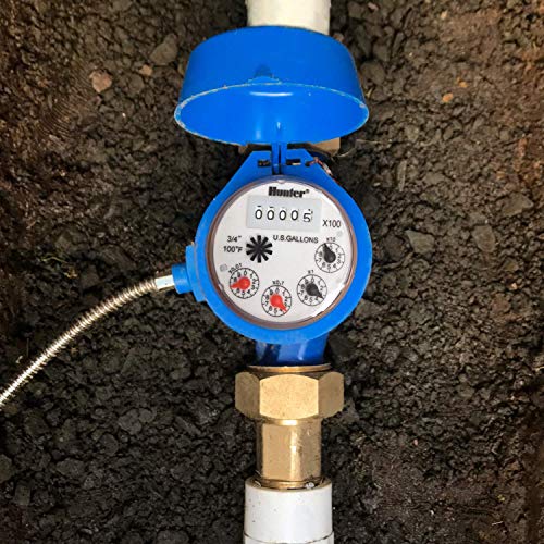 Hunter Industries HC100FLOW Hydrawise 1" HC Flow Meter Irrigation Sensor, Blue