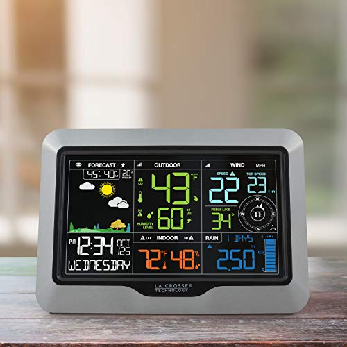 La Crosse Technology V40A-PRO-INT Wi-Fi Professional Weather Center, Silver