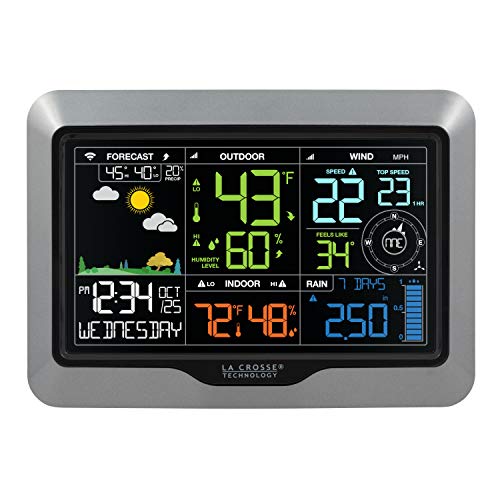 La Crosse Technology V40A-PRO-INT Wi-Fi Professional Weather Center, Silver