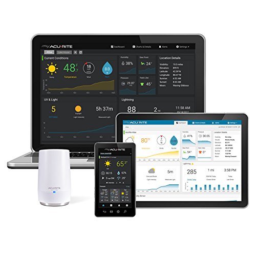 AcuRite Smart Weather Station with Remote Monitoring Compatible with Amazon Alexa (01012M), Internet Connected