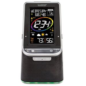 La Crosse Technology S87078 Color Wireless Weather Station with Bluetooth Speaker & USB Port , Black