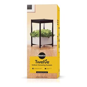 Miracle-Gro Twelve Indoor Growing System, Side Table with LED Grow Light for Year Round Gardening, Planter For Leafy Greens, Herbs & Flowers