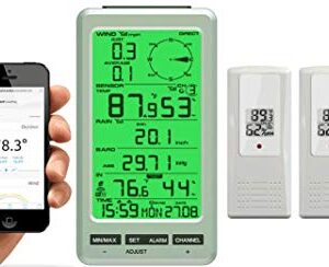 Ambient Weather WS-50-F007TH-X3 WiFi Smart Weather Station Receiver w/ 3 Outdoor Thermo-Hygrometers
