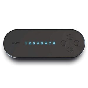 wyze wsprk1 smart controller , smart sprinkler timer with epa watersense , 8-zone wifi (1 year of automatic weather-based watering with sprinkler plus included), black