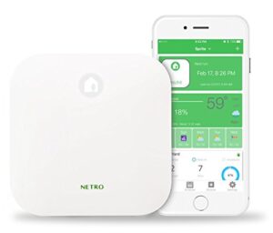 netro sprite smart sprinkler controller, wifi, weather aware, remote access, power adapter not included, compatible with alexa (6 zone)