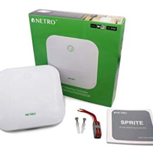 Netro Sprite Smart Sprinkler Controller, WiFi, Weather Aware, Remote Access, Power Adapter NOT Included, Compatible with Alexa (6 Zone)