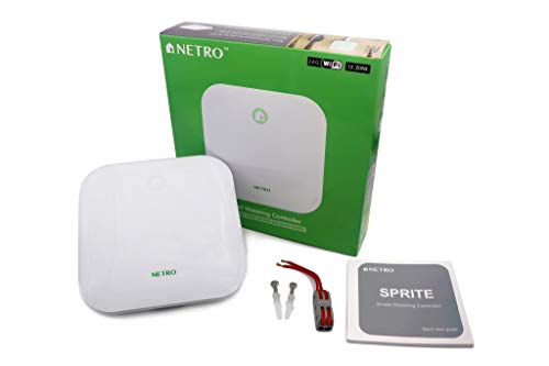 Netro Sprite Smart Sprinkler Controller, WiFi, Weather Aware, Remote Access, Power Adapter NOT Included, Compatible with Alexa (6 Zone)