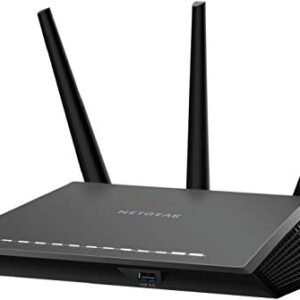 NETGEAR Nighthawk Smart Wi-Fi Router (R7000) - AC1900 Wireless Speed (Up to 1900 Mbps) | Up to 1800 Sq Ft Coverage & 30 Devices | 4 x 1G Ethernet and 2 USB ports | Armor Security