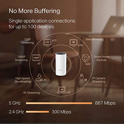 TP-Link Deco Whole Home Mesh WiFi System – Up to 5,500 Sq.ft. Coverage, WiFi Router/Extender Replacement, Gigabit Ports, Seamless Roaming, Parental Controls, Works with Alexa(Deco M4 3-Pack)