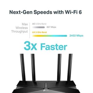 TP-Link WiFi 6 AX3000 Smart WiFi Router (Archer AX50) – 802.11ax Router, Gigabit Router, Dual Band, OFDMA, MU-MIMO, Parental Controls, Built-in HomeCare,Works with Alexa