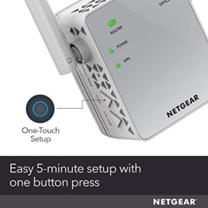 NETGEAR Wi-Fi Range Extender EX3700 - Coverage Up to 1000 Sq Ft and 15 Devices with AC750 Dual Band Wireless Signal Booster & Repeater (Up to 750Mbps Speed), and Compact Wall Plug Design